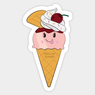 Feels Like Summer Ice Cream Sticker